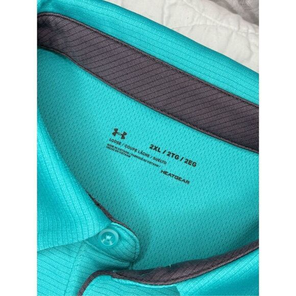 Under Armour Tech golf polo - teal - 2XL - Picture 7 of 7